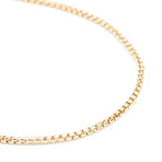 2.5mm Venetian Box Chain Necklace // 18k Gold