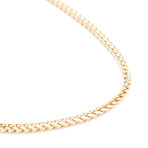 2.4mm Franco Chain Necklace // 18k Gold (24")