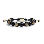 Agate Shamballa Bracelet // Gold