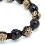 Agate Shamballa Bracelet // Gold