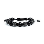 Agate Shamballa Bracelet // Black