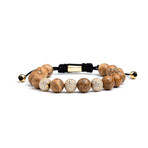 Jasper Shamballa Bracelet // Gold