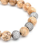 Jasper Shamballa Bracelet // Black