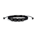 Square Shamballa Bracelet // Black