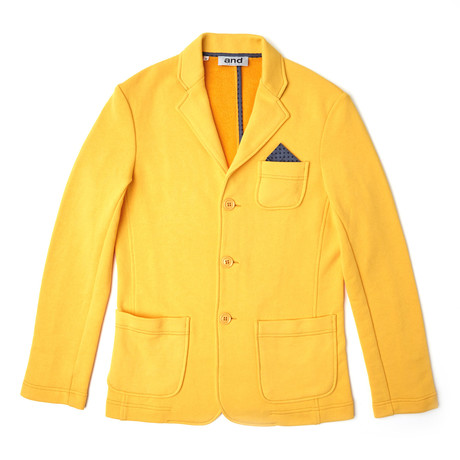 French Terry Knit Blazer // Yellow (XS)