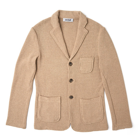 Honeycomb Knit Blazer // Beige (XS)