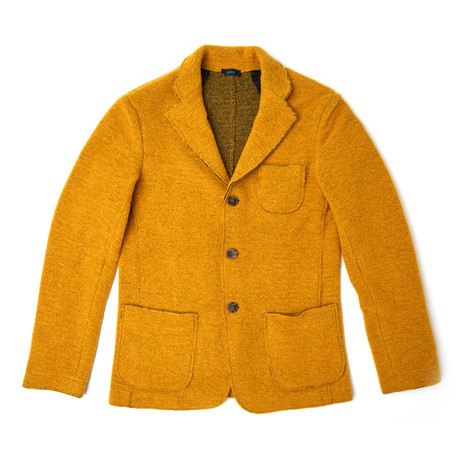 Cooked Wool Fleece Blazer // Yellow (XS)