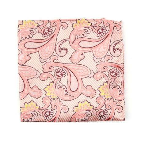 Pocket Square // Light Pink Paisey
