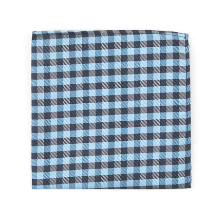Pocket Square // Royal Blue + Black Checkered