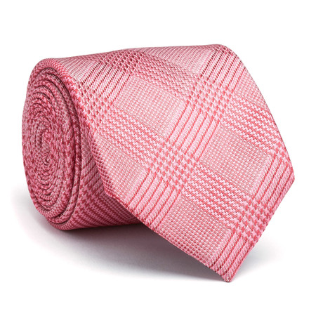 Hand Made Silk Tie // Pink Textured