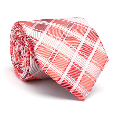 Hand Made Silk Tie // Fushia + Pink Plaid