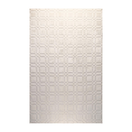 Intersect White Rug (5'6"L x 8'6"W)