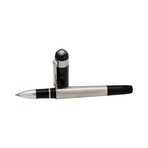 Tibaldi Excelsa Rollerball Pen // Platinum + Black