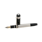 Tibaldi Excelsa Fountain Pen // Platinum + Black