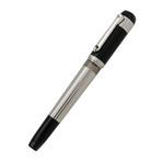 Tibaldi Excelsa Fountain Pen // Platinum + Black