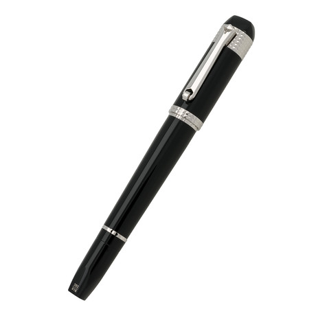 Tibaldi Divina Rollerball Pen // Platinum + Black