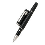 Tibaldi Divina Rollerball Pen // Platinum + Black