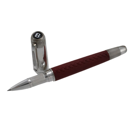 Tibaldi Bentley Azure Rollerball Pen // Hotspur Red Leather
