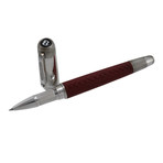 Tibaldi Bentley Azure Rollerball Pen // Hotspur Red Leather