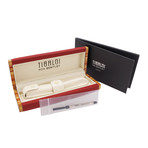 Tibaldi Bentley Azure Rollerball Pen // Hotspur Red Leather