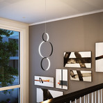 Capella // Triple Ring Pendant // Matte Black