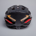 Turn Indicator Helmet // Black + Red (Large)