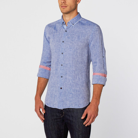 Stone Rose // Chambray Button-Down // Navy (2XL)