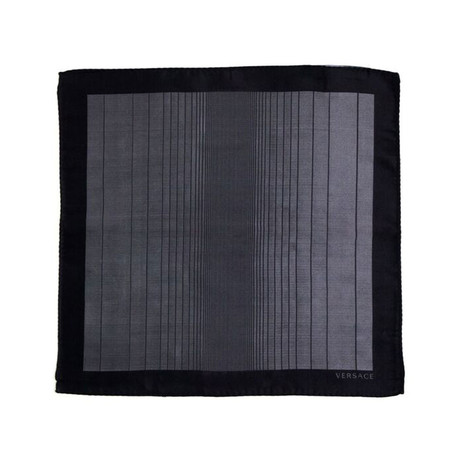 Migliore Pocket Square // Charcoal + Black