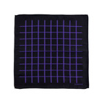 Chiaro Pocket Square // Purple + Black
