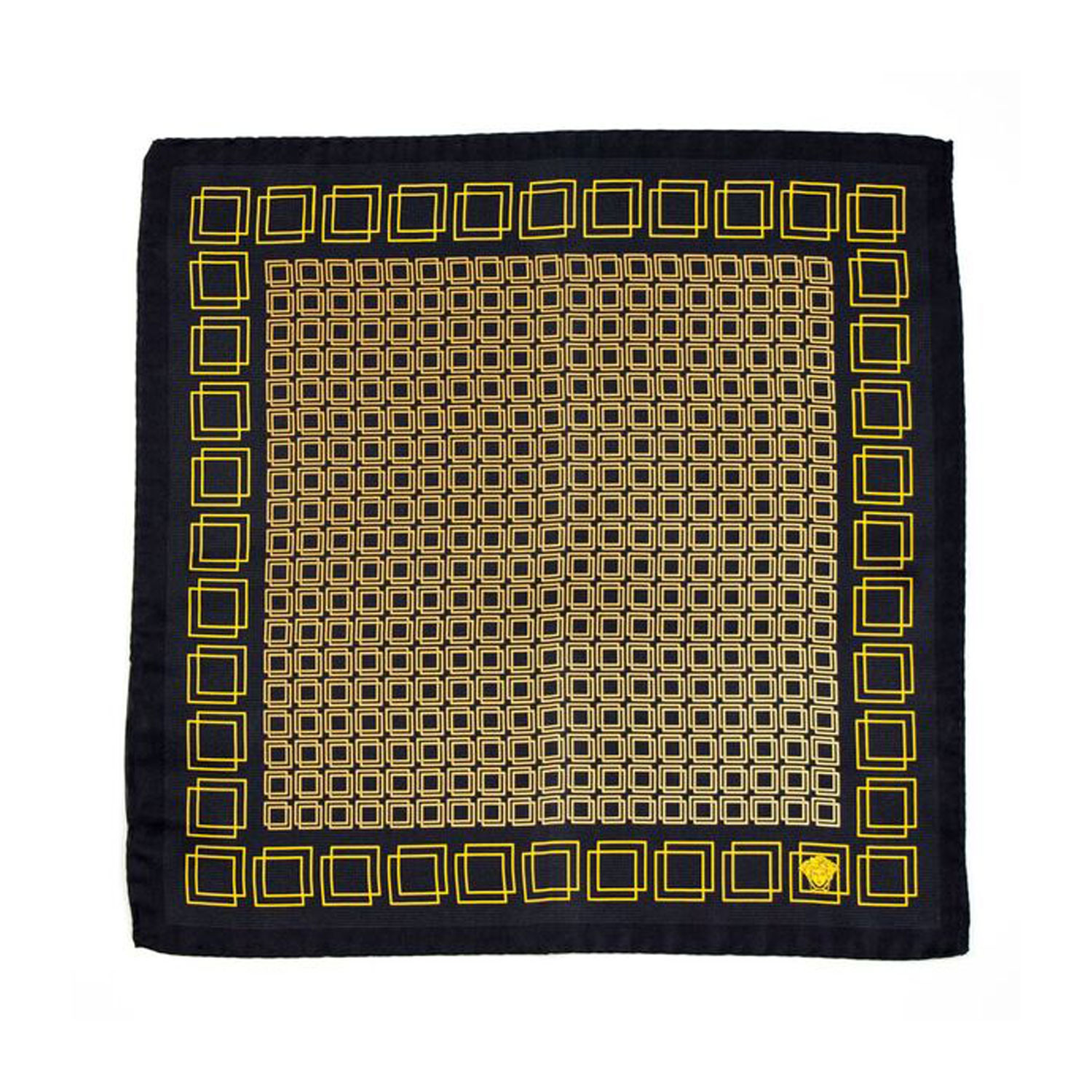 Pocket Square // Gold + Black Border Versace Touch of Modern