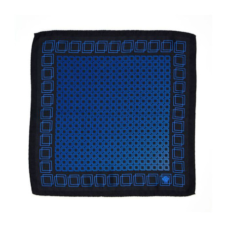 Monte Pocket Square // Blue + Black