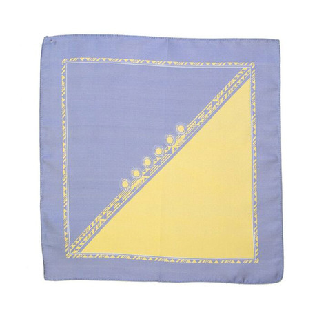 Cipriano Pocket Square // Blue + Yellow