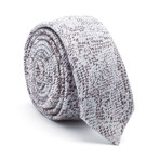 Snake Skin Tie // Grey + White