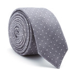 Polka Dot Tie // Grey + White