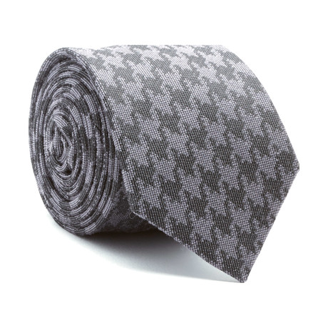 Houndstooth Tie // Grey + Black