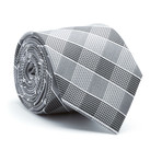 Plaid Skinny Tie // Grey + Black