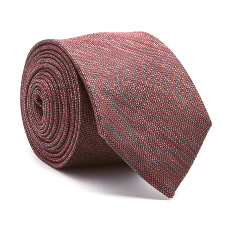 Textured Tie // Burgundy