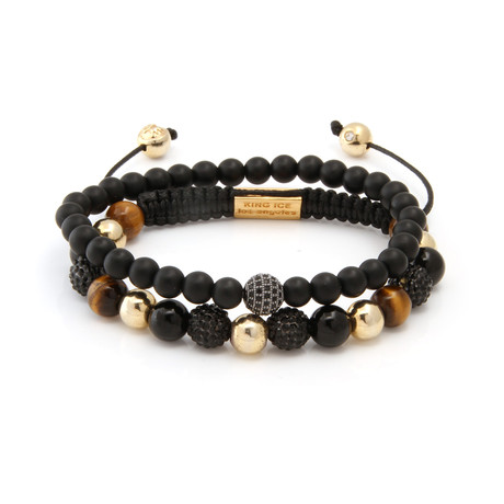 The Crystalix // Black + Gold + Brown