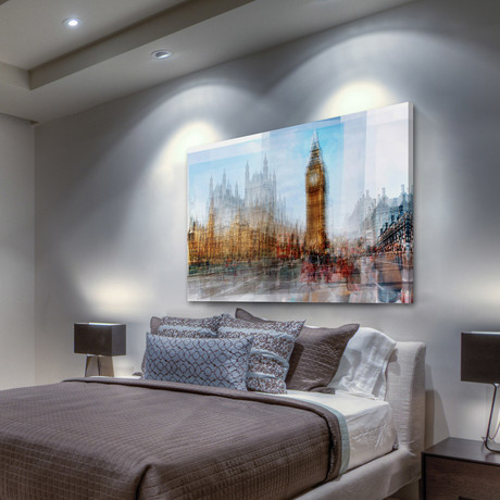Big Ben Painting Print on Wrapped Canvas (12"H x 18"W  x 1.5"D)