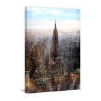 Empire State Painting Print on Wrapped Canvas (18"H x 12"W  x 1.5"D)