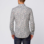 Wildflower Print Button-Up Shirt // White (L)
