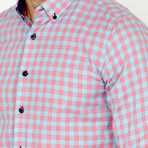 St. Lynn // Bailey Button-Down // Light Blue + Pink Gingham (L)