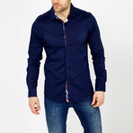 St. Lynn // Easton Button-Up // Navy (L)
