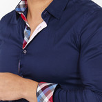 St. Lynn // Easton Button-Up // Navy (L)