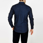 Blanc // Jasper Button-Down // Navy + Yellow (2XL)