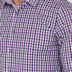 Wells Gingham Button-Up // Purple + Black (S)