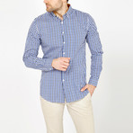 Webster Gingham Button-Down // Blue + Black (XL)