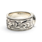 Small Flat Eagle Silver Ring (Size 7)