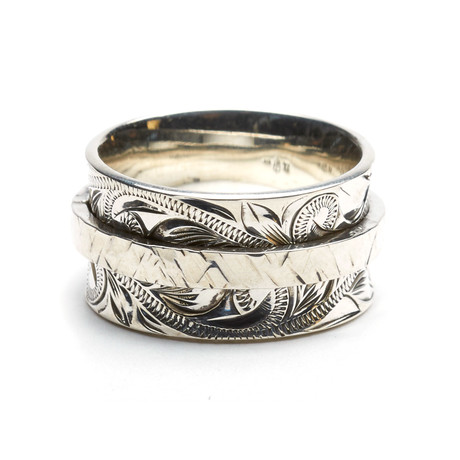 Double Band Silver Ring (Size 7)