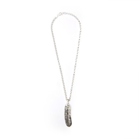 Single-Feather Pendant + Chain (Chain Length: 18")